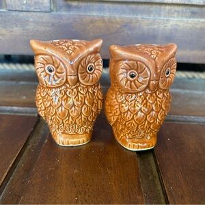 Brown Owl Salt and Pepper shakers